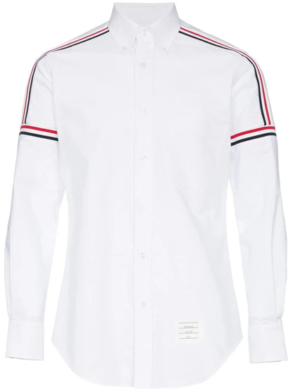 Seamed Elastic Stripe Oxford Shirt