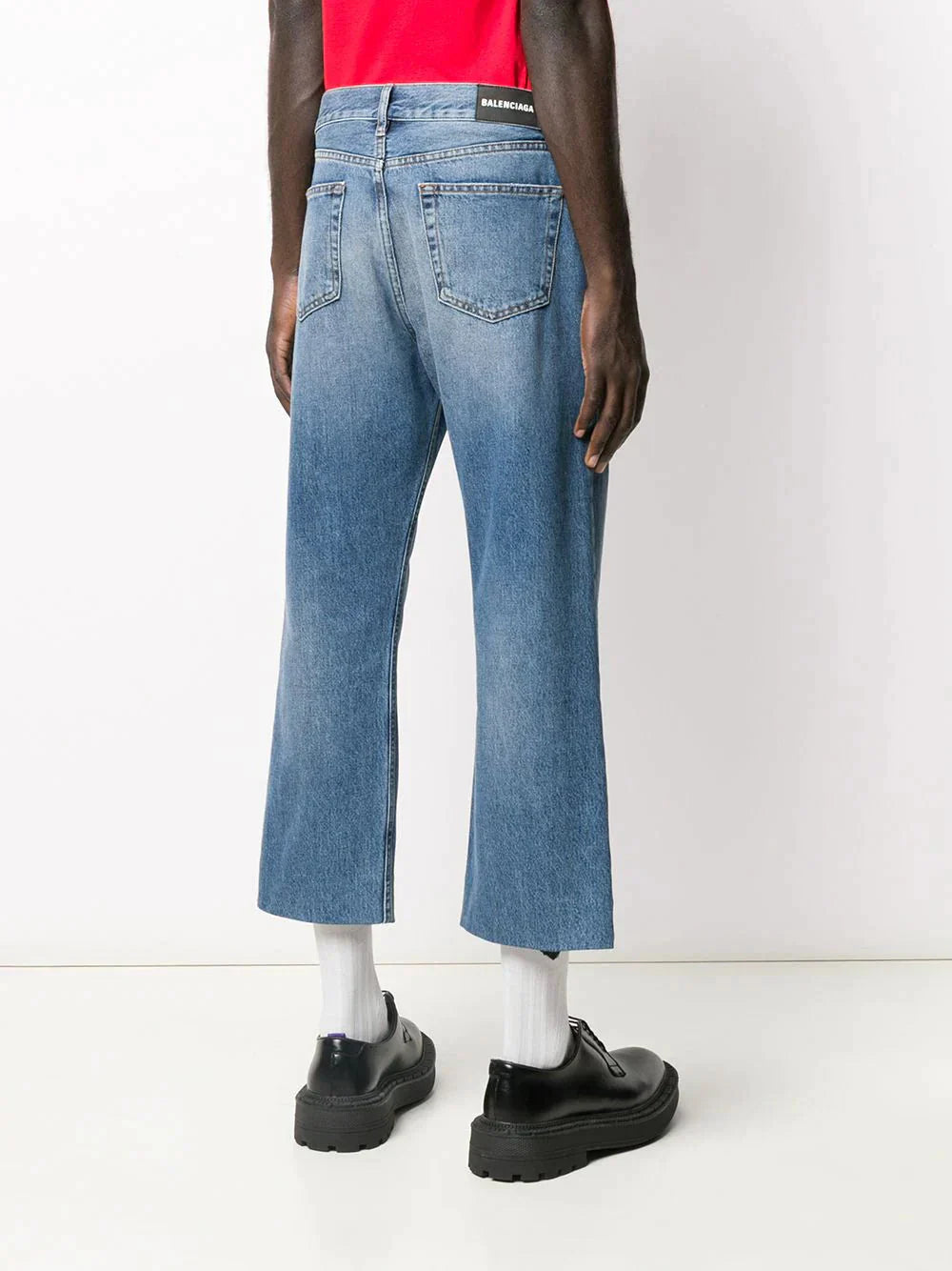 ropped straight leg jeans by balenciaga - bottegalusso: premier destination for modern luxury menswear