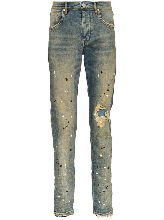 Paint Splatter Jeans by Purple Brand - bottegalusso: Premier Destination for Modern Luxury Menswear