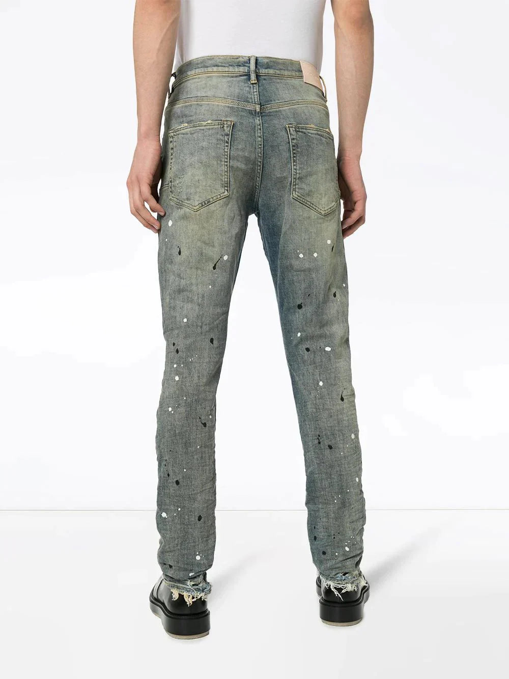 paint splatter jeans by purple brand - bottegalusso: premier destination for modern luxury menswear