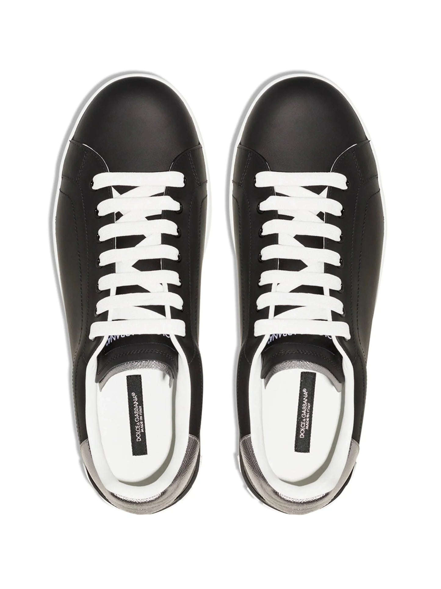 portofino leather sneakers by dolce & gabbana - bottegalusso: premier destination for modern luxury menswear