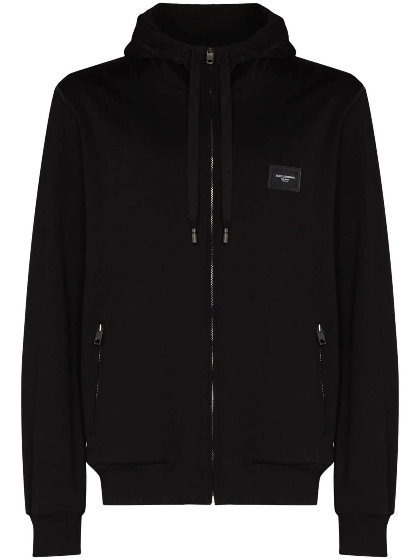 logo tag zip up hoodie by dolce & gabbana - bottegalusso: premier destination for modern luxury menswear