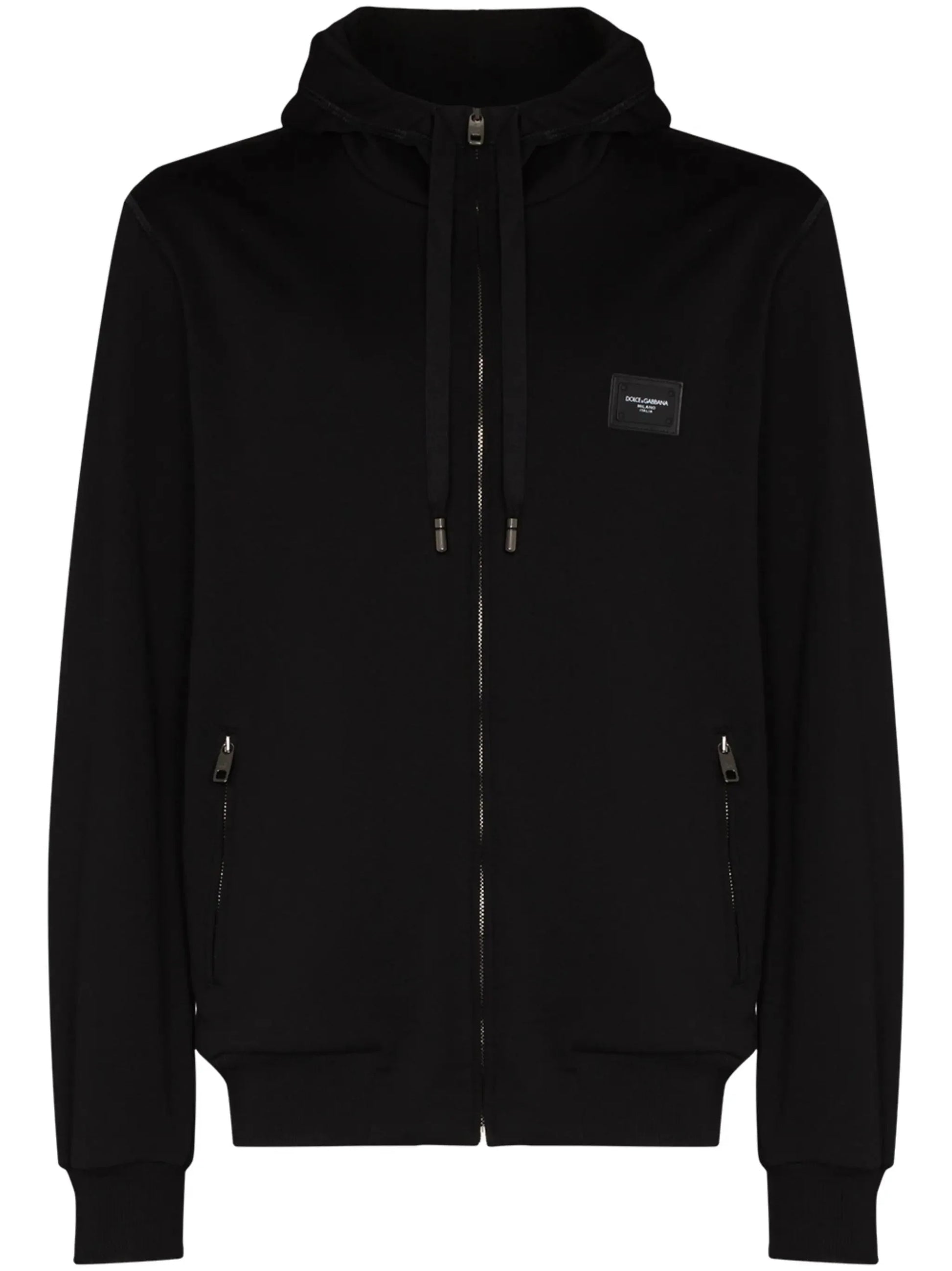 Logo Tag Zip Up Hoodie by Dolce & Gabbana - bottegalusso: Premier Destination for Modern Luxury Menswear