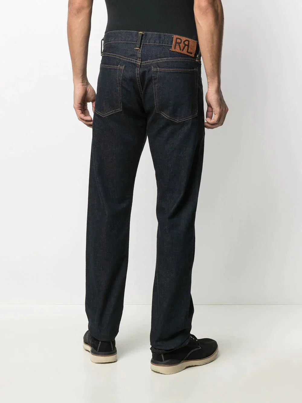 slim narrow cut jeans by ralph lauren rrl - bottegalusso: premier destination for modern luxury menswear