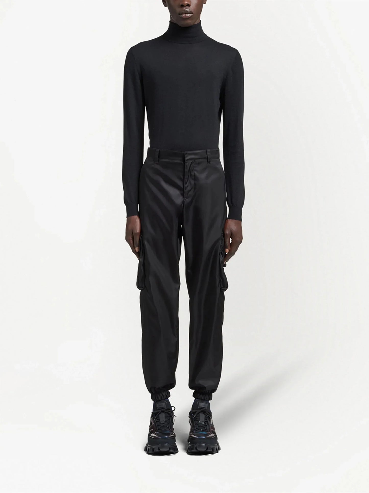 re-nylon cargo pants by prada - bottegalusso: premier destination for modern luxury menswear