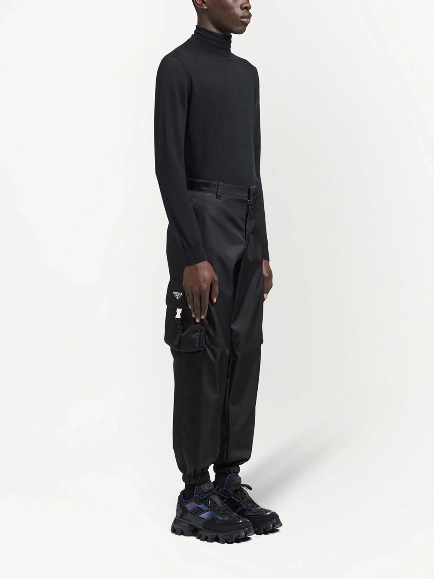 re-nylon cargo pants by prada - bottegalusso: premier destination for modern luxury menswear