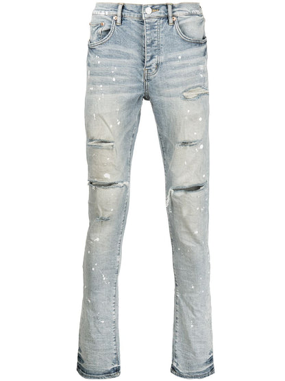 Paint Splatter Slim Fit Jeans by Purple Brand - bottegalusso: Premier Destination for Modern Luxury Menswear