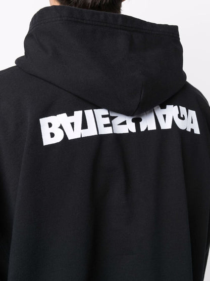 Turn Wide Fit Zip Up Hoodie by Balenciaga - bottegalusso: Premier Destination for Modern Luxury Menswear