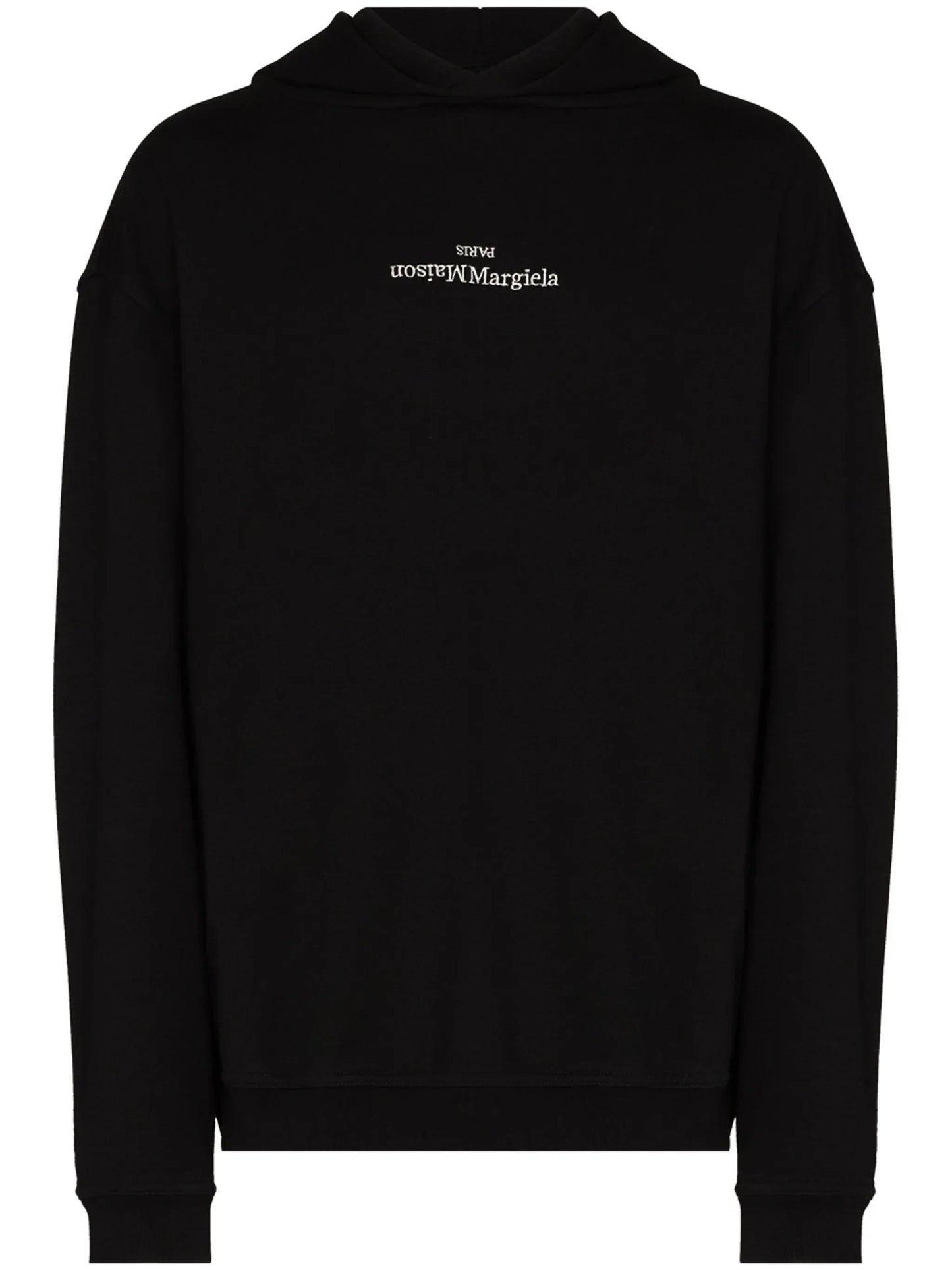 upside down logo print hoodie by maison margiela - bottegalusso: premier destination for modern luxury menswear