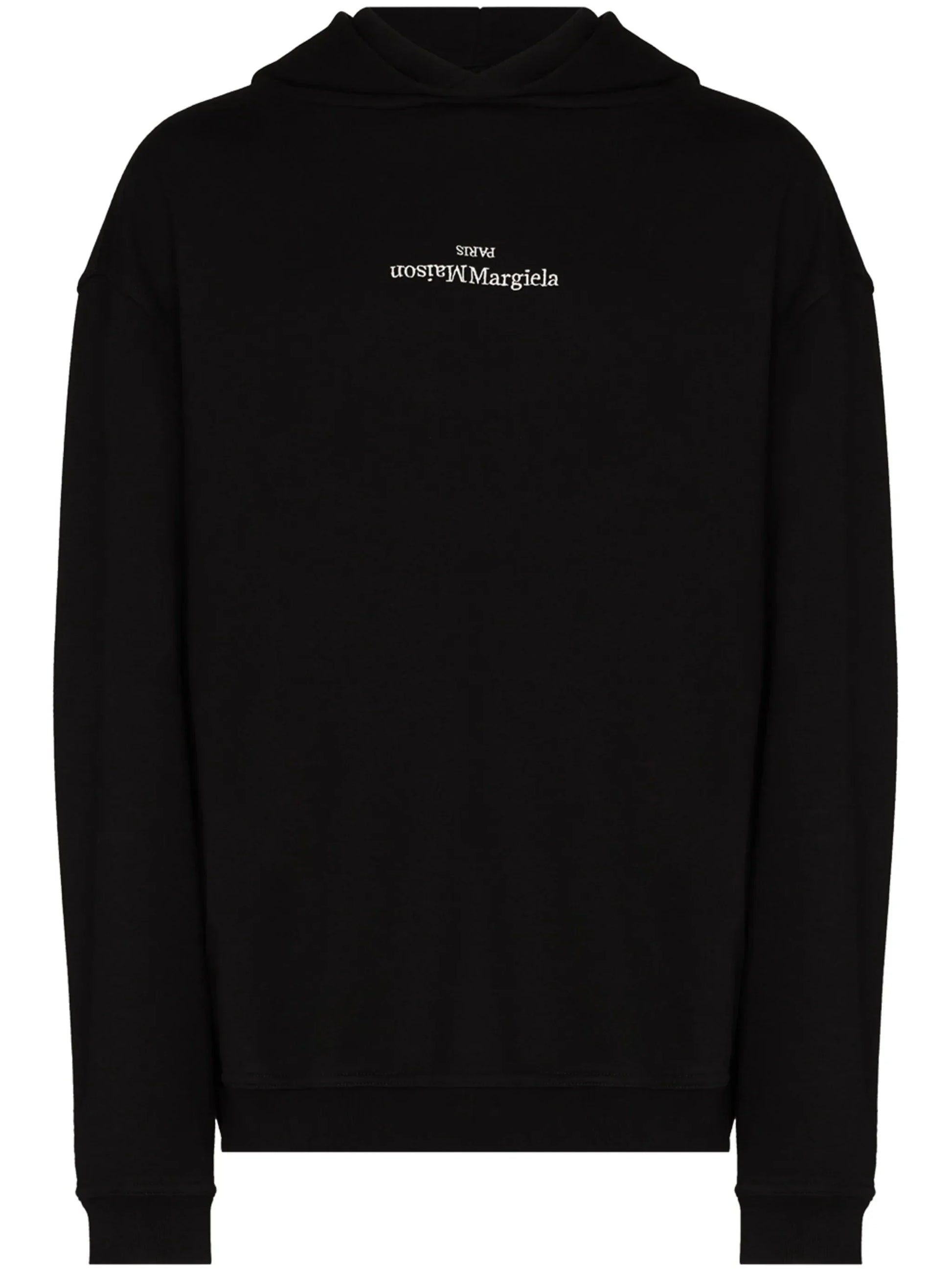 Upside Down Logo Print Hoodie by Maison Margiela - bottegalusso: Premier Destination for Modern Luxury Menswear