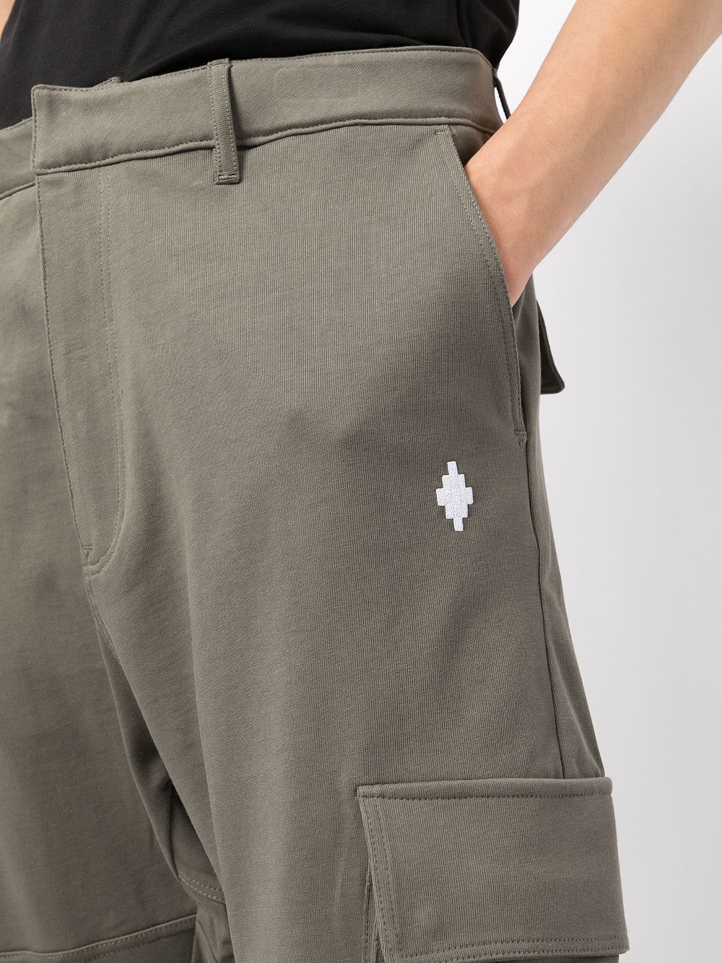 strap detail cargo pants by marcelo burlon county of milan - bottegalusso: premier destination for modern luxury menswear