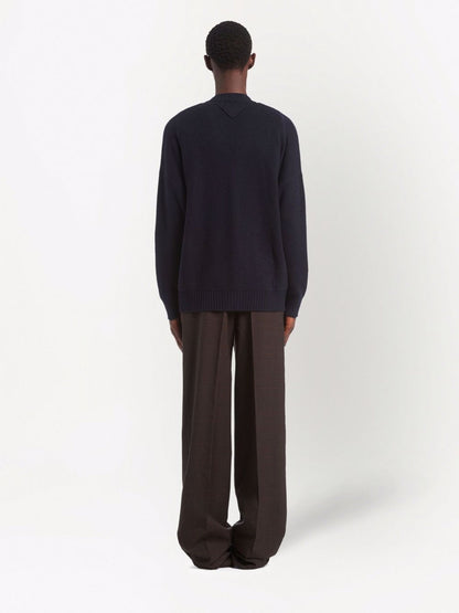 V Neck Cashmere Cardigan by Prada - bottegalusso: Premier Destination for Modern Luxury Menswear