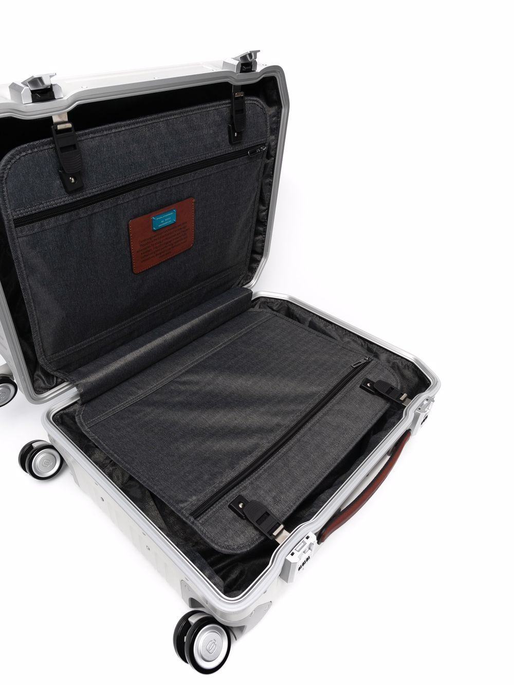 aluminium ridged 4-wheel suitcase