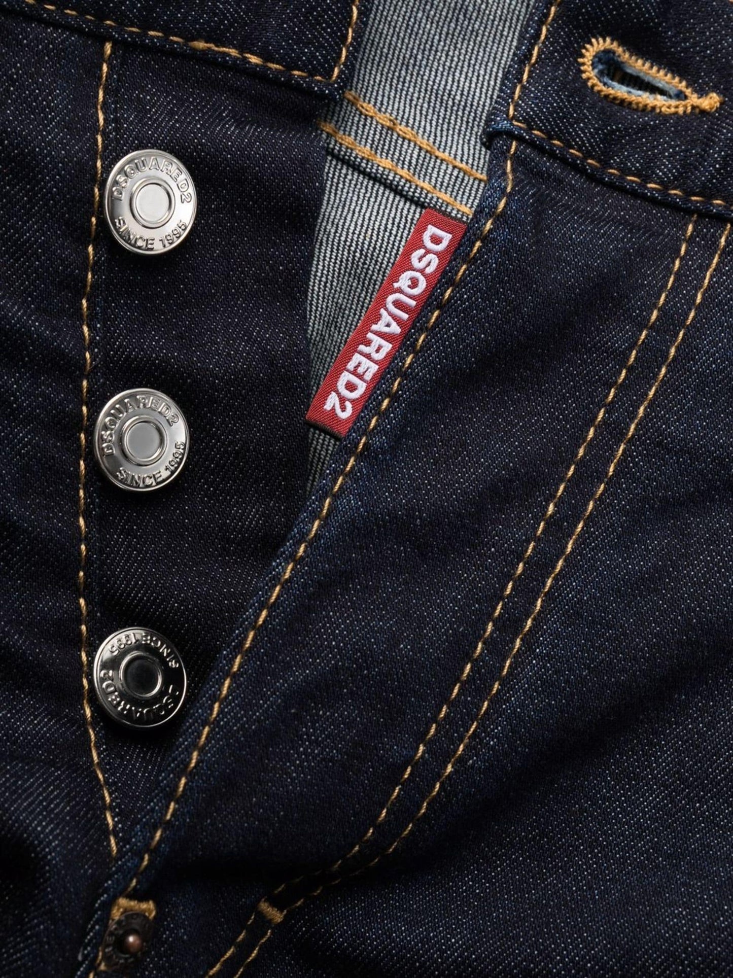 logo print slim fit jeans by dsquared2 - bottegalusso: premier destination for modern luxury menswear