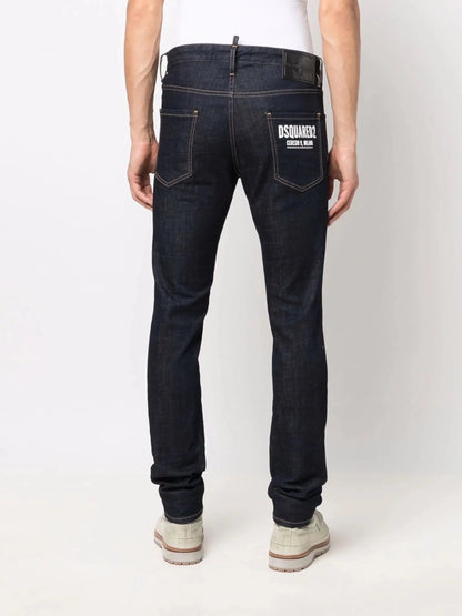 Logo Print Slim Fit Jeans by Dsquared2 - bottegalusso: Premier Destination for Modern Luxury Menswear