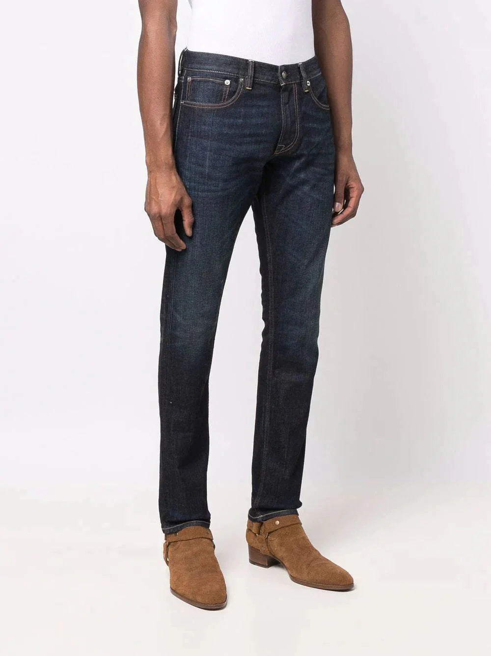 mid rise straight leg jeans by ralph lauren purple label - bottegalusso: premier destination for modern luxury menswear