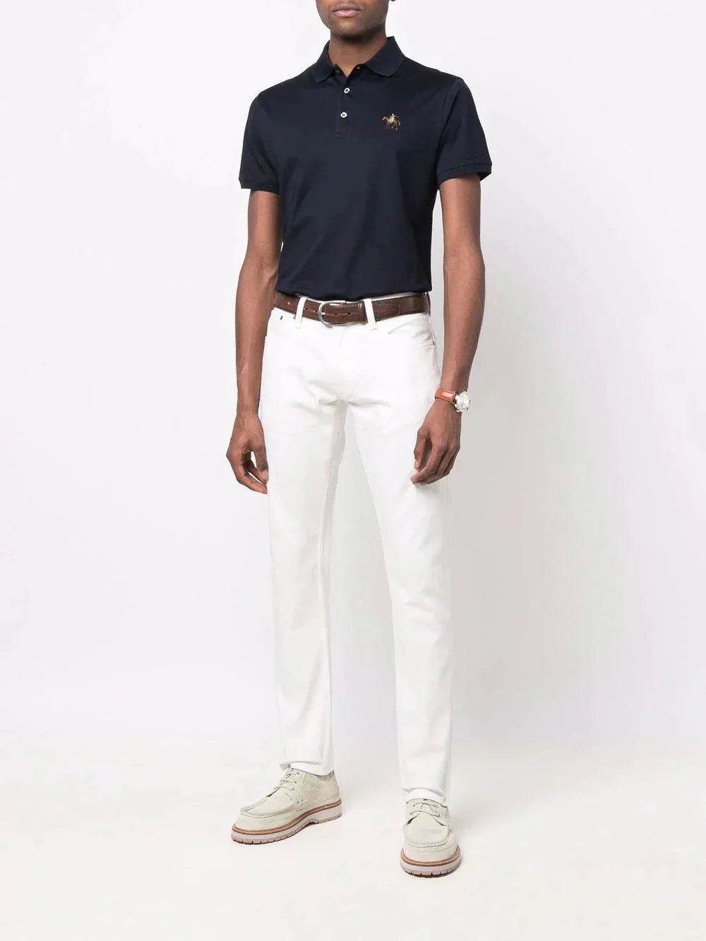 stretch cotton slim cut jeans by ralph lauren purple label - bottegalusso: premier destination for modern luxury menswear