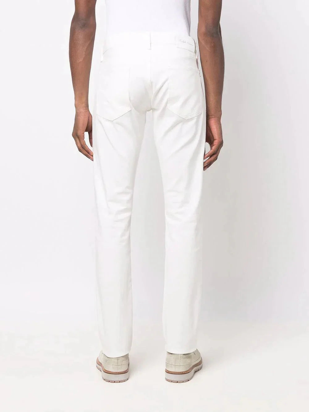 stretch cotton slim cut jeans by ralph lauren purple label - bottegalusso: premier destination for modern luxury menswear