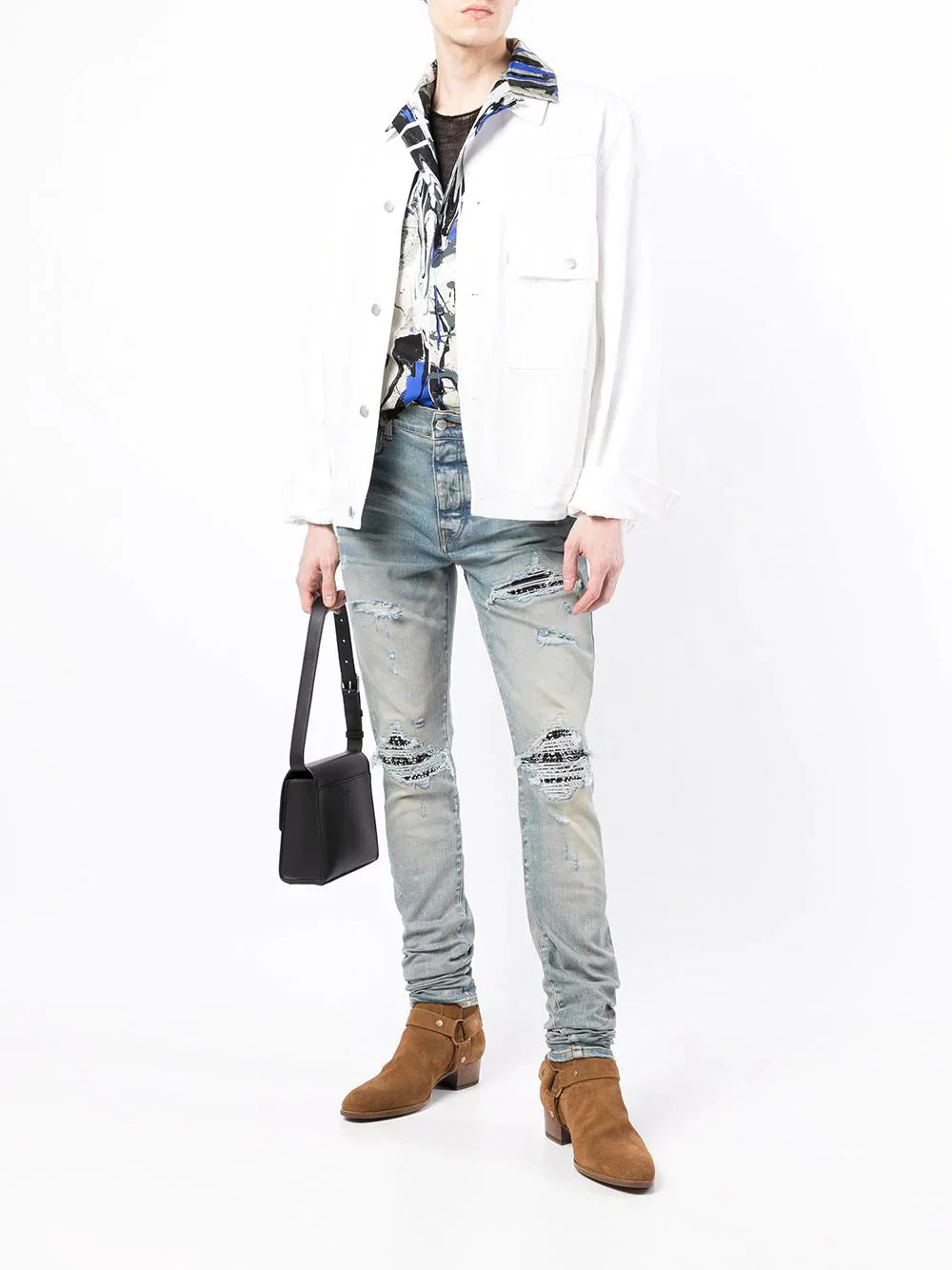 mx1 ripped skinny jeans by amiri - bottegalusso: premier destination for modern luxury menswear