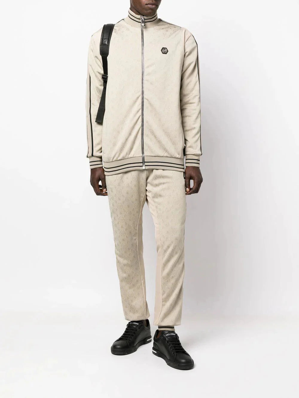 side stripe tracksuit by philipp plein - bottegalusso: premier destination for modern luxury menswear