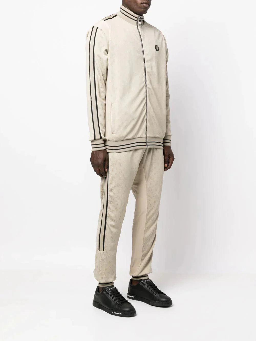 side stripe tracksuit by philipp plein - bottegalusso: premier destination for modern luxury menswear