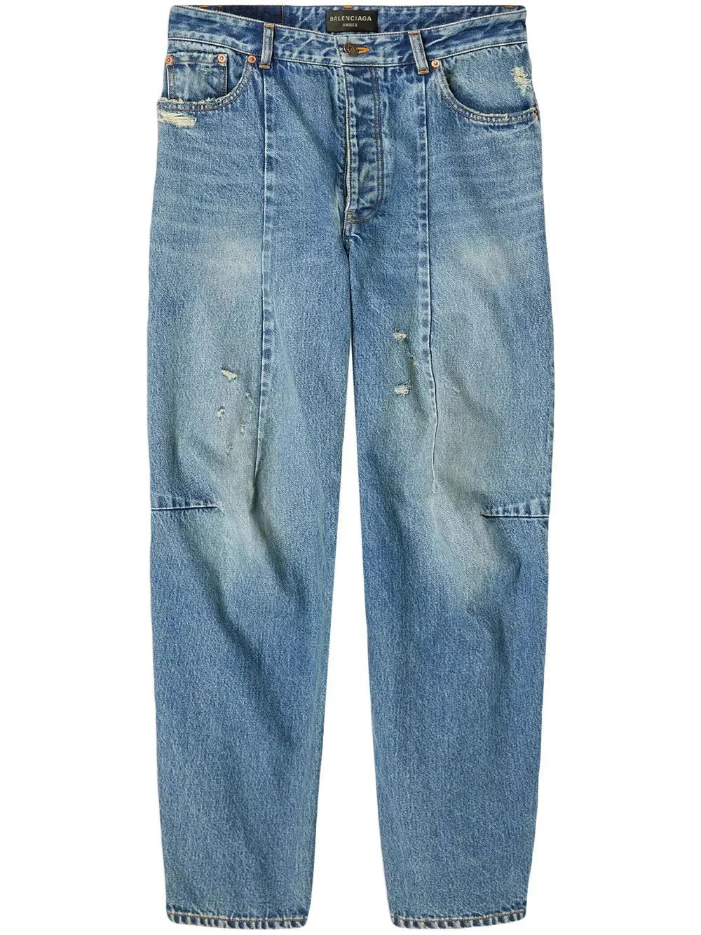 ripped tapered jeans by balenciaga - bottegalusso: premier destination for modern luxury menswear