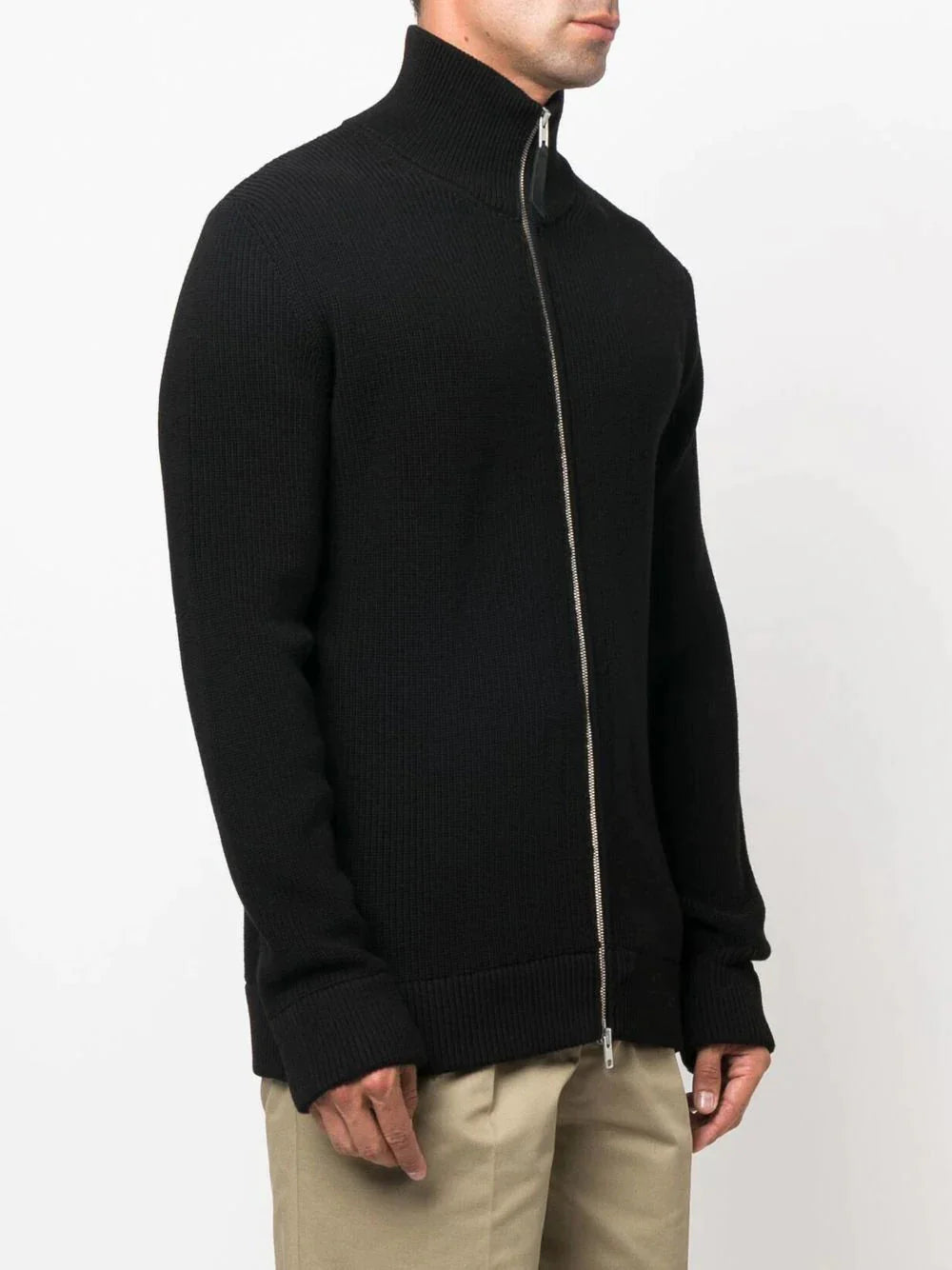 ribbed knit zip up cardigan by maison margiela - bottegalusso: premier destination for modern luxury menswear