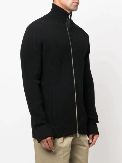 Ribbed Knit Zip Up Cardigan by Maison Margiela - bottegalusso: Premier Destination for Modern Luxury Menswear