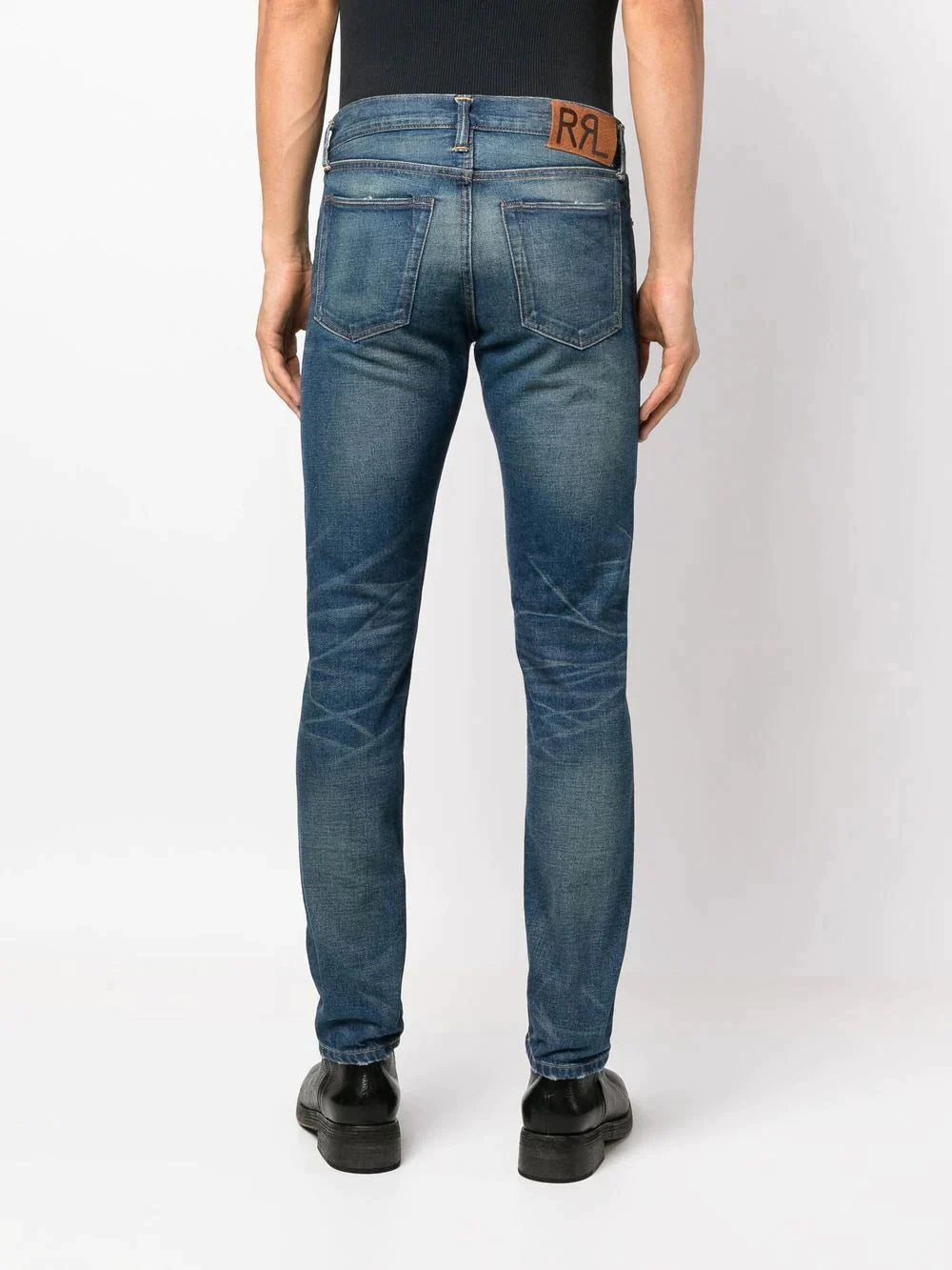 slim cut five pocket jeans by ralph lauren rrl - bottegalusso: premier destination for modern luxury menswear