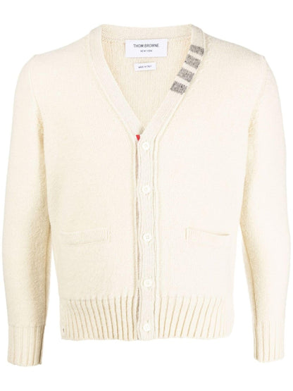 Stripe Detail V Neck Cardigan by Thom Browne - bottegalusso: Premier Destination for Modern Luxury Menswear