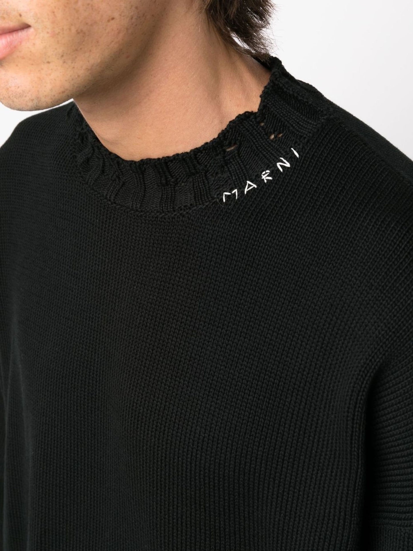 twisted crew neck jumper by marni - bottegalusso: premier destination for modern luxury menswear