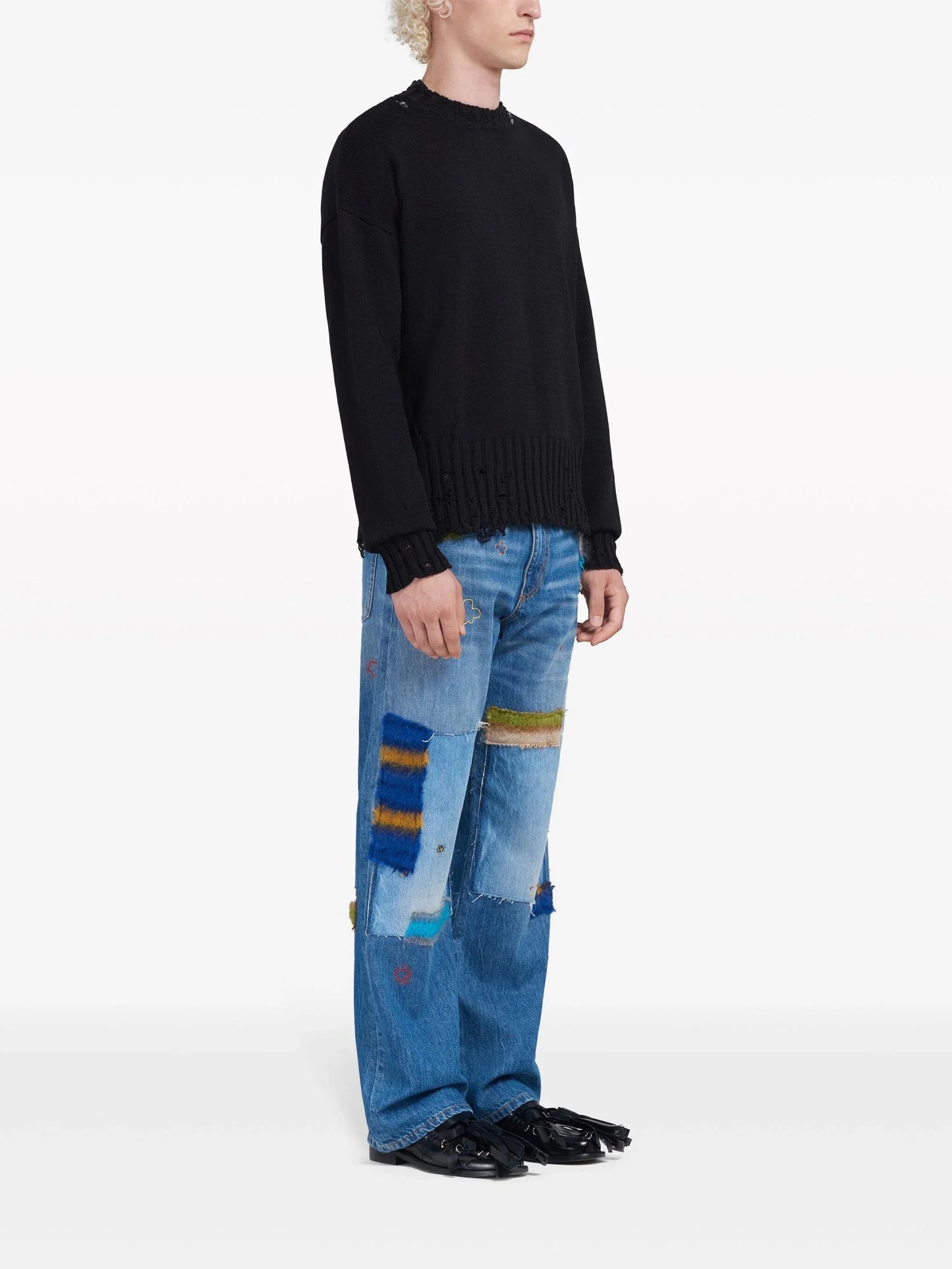 twisted crew neck jumper by marni - bottegalusso: premier destination for modern luxury menswear