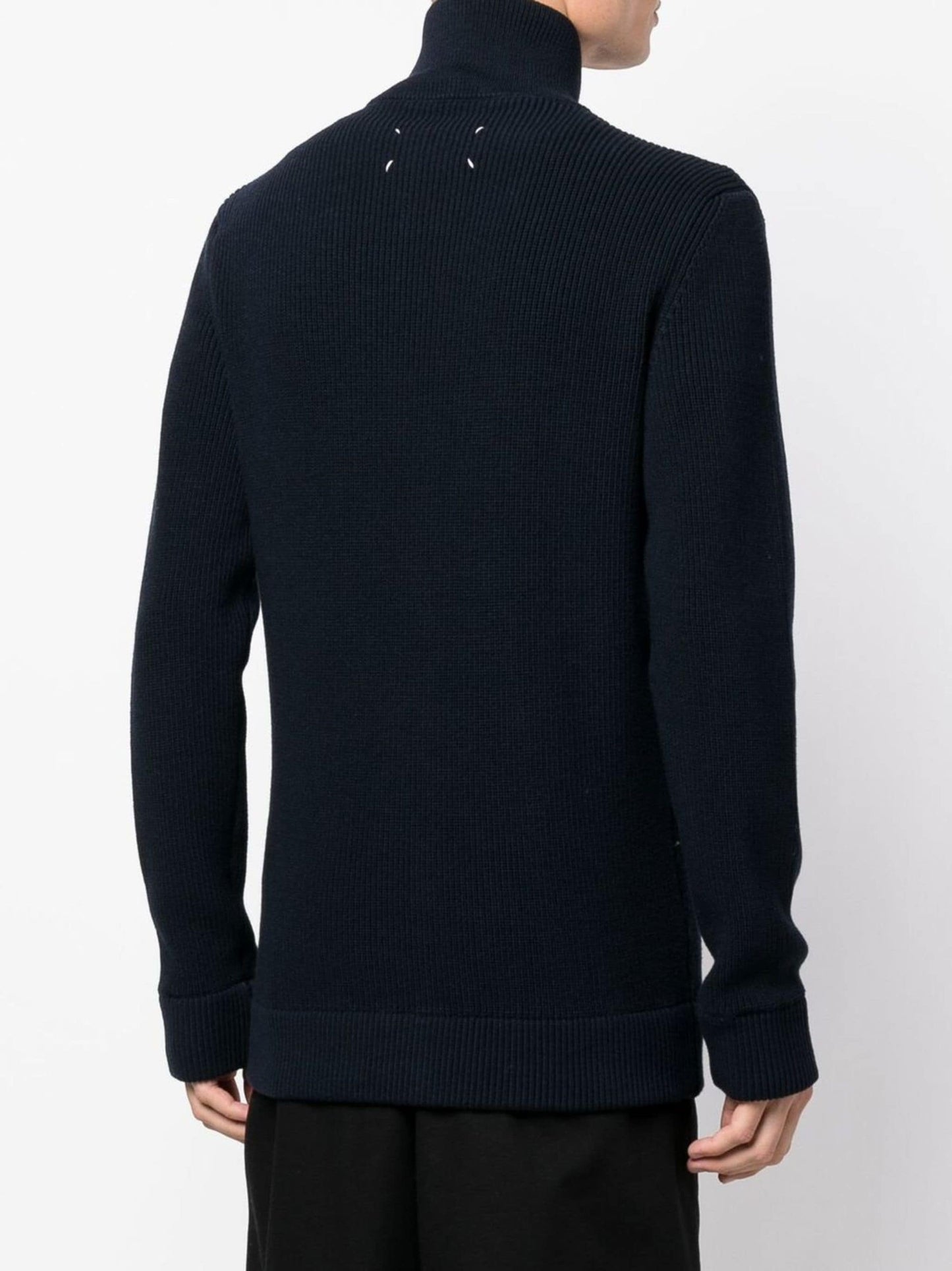 ribbed zip up cardigan by maison margiela - bottegalusso: premier destination for modern luxury menswear