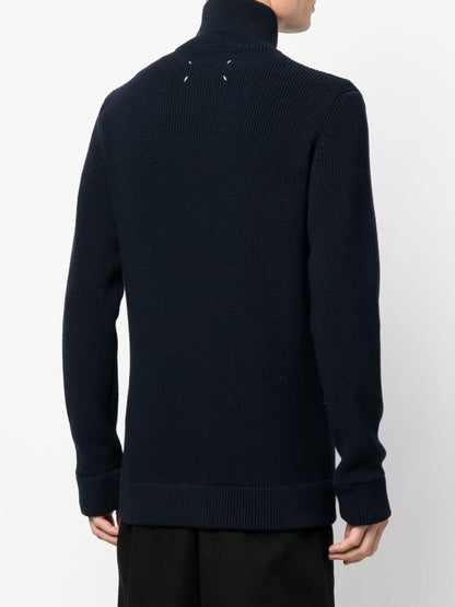 Ribbed Zip Up Cardigan by Maison Margiela - bottegalusso: Premier Destination for Modern Luxury Menswear