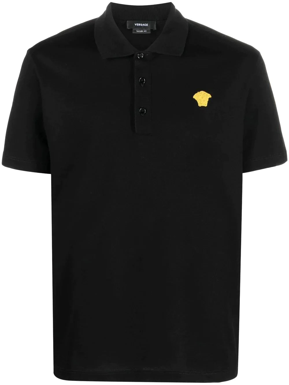 medusa embroidered polo shirt by versace - bottegalusso: premier destination for modern luxury menswear