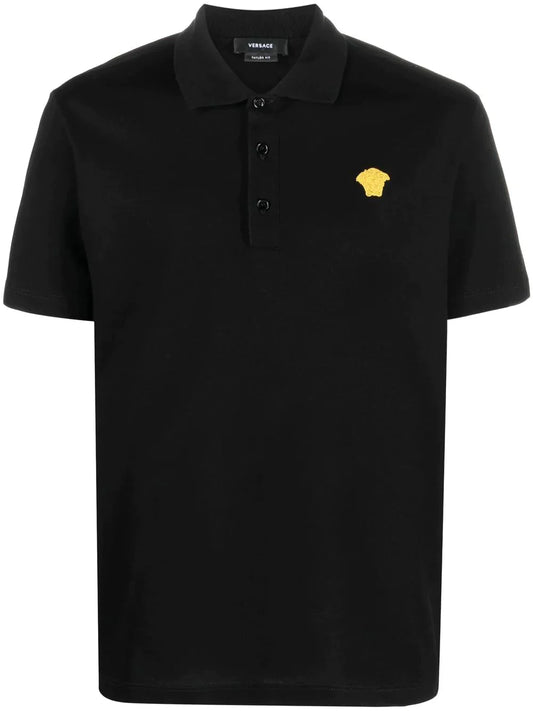 Medusa Embroidered Polo Shirt by Versace - bottegalusso: Premier Destination for Modern Luxury Menswear