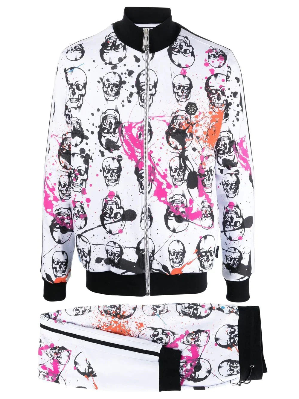 skull print tracksuit set by philipp plein - bottegalusso: premier destination for modern luxury menswear