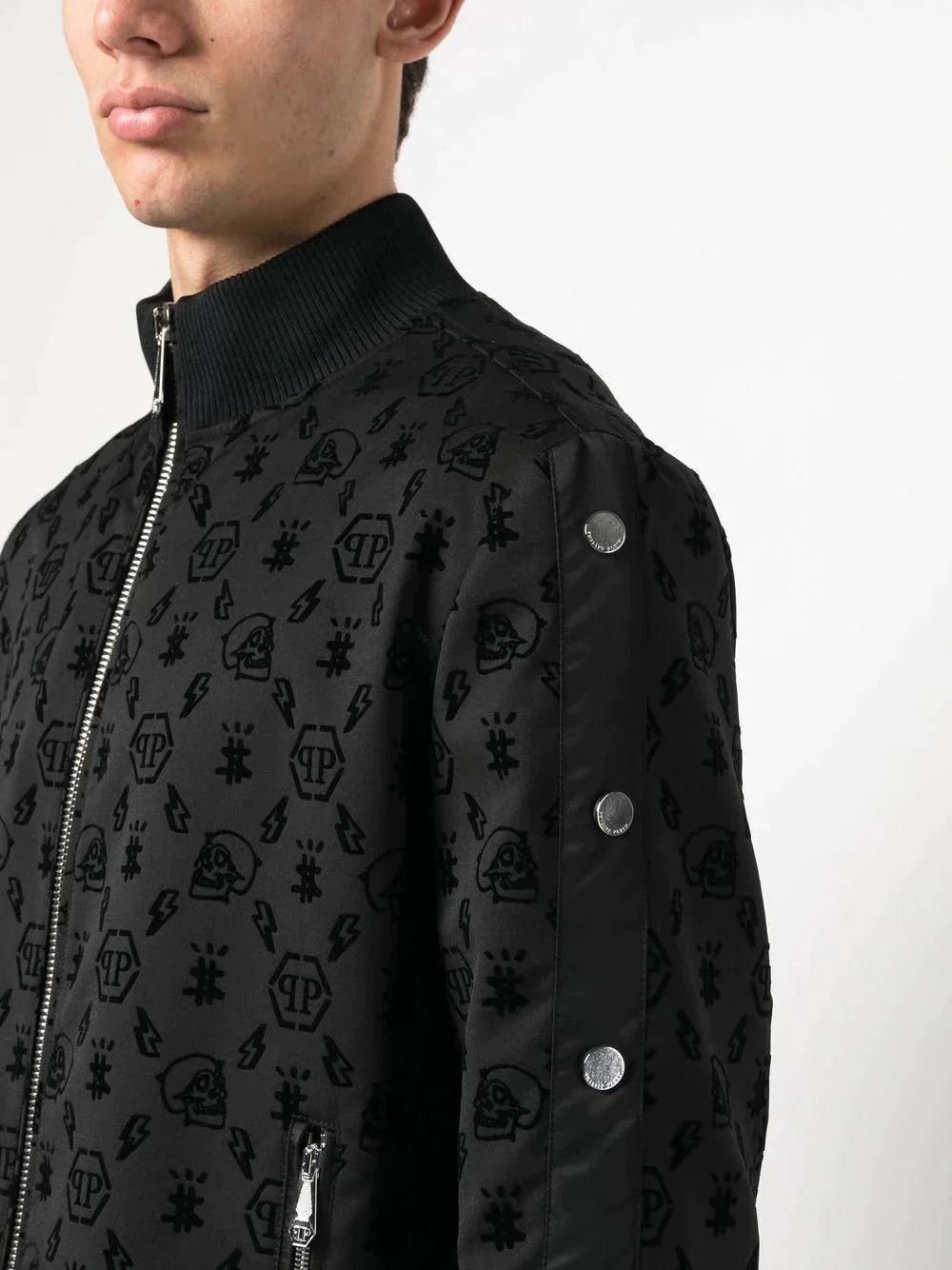 monogram pattern tracksuit set by philipp plein - bottegalusso: premier destination for modern luxury menswear