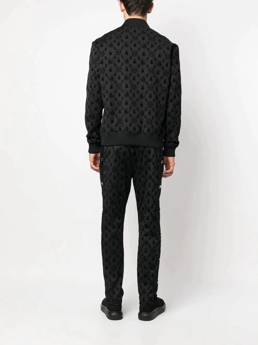 monogram pattern tracksuit set by philipp plein - bottegalusso: premier destination for modern luxury menswear