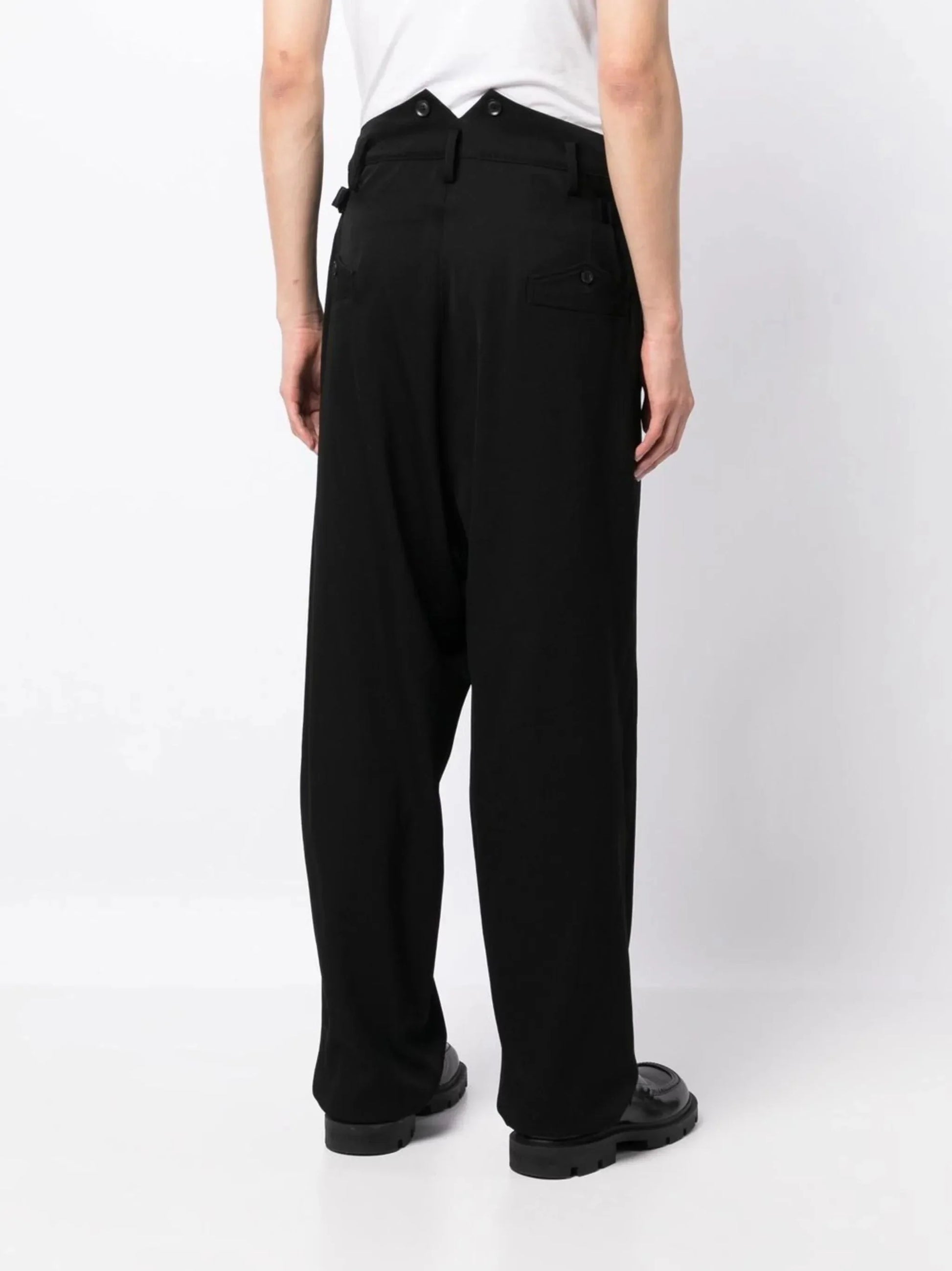 Straight Leg Wool Pants by Yohji Yamamoto - bottegalusso: Premier Destination for Modern Luxury Menswear