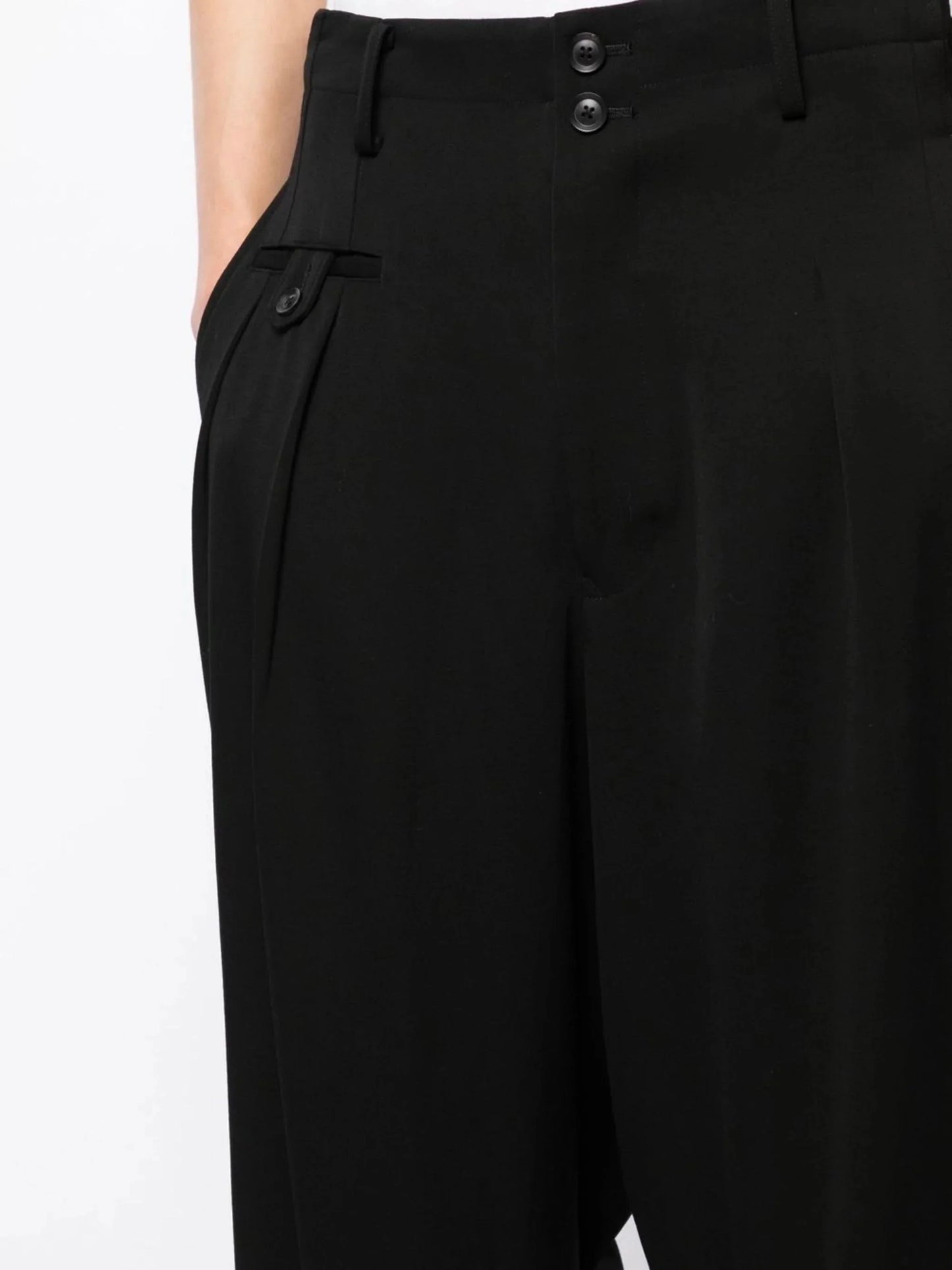 straight leg wool pants by yohji yamamoto - bottegalusso: premier destination for modern luxury menswear