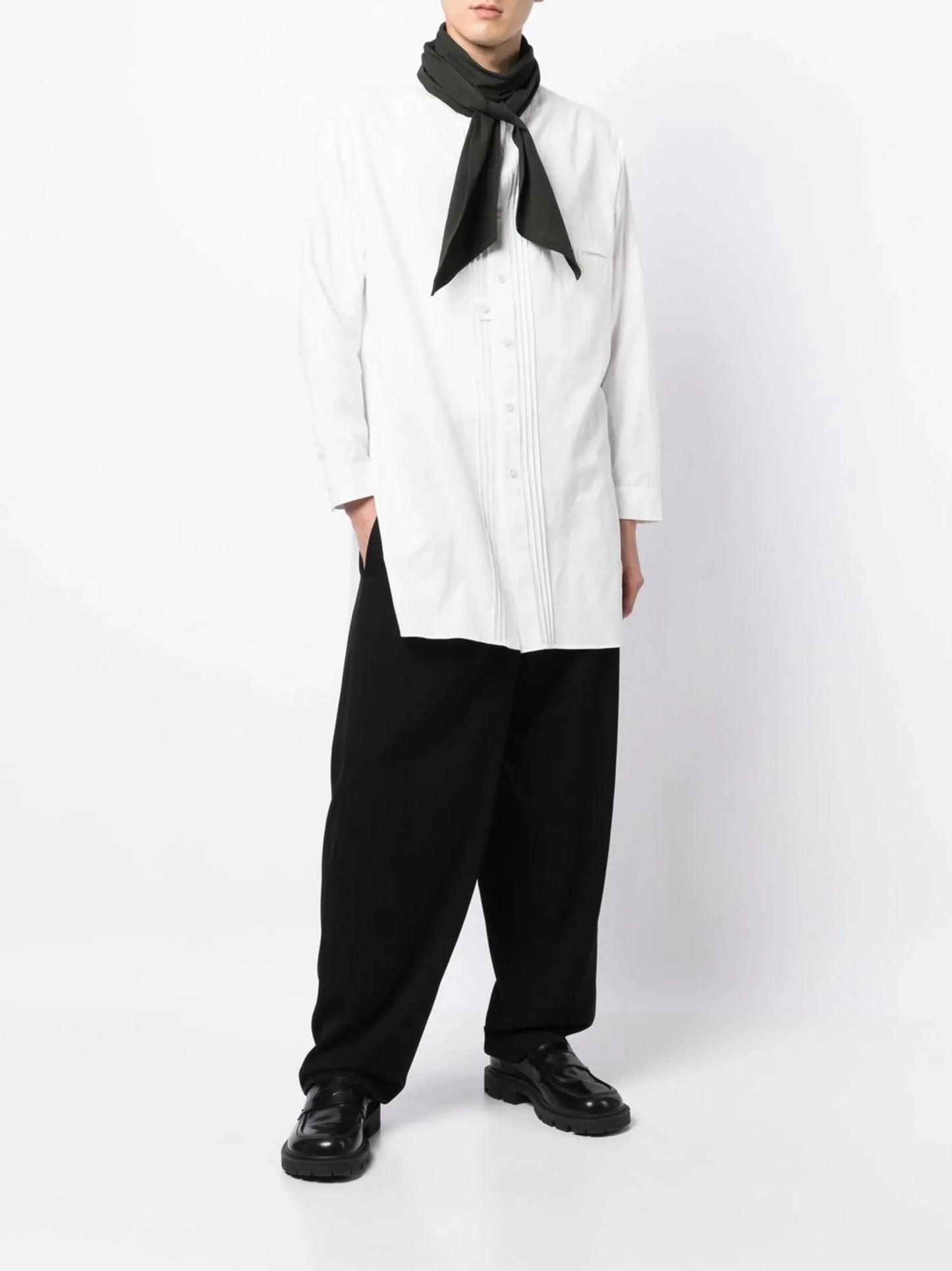 straight leg wool pants by yohji yamamoto - bottegalusso: premier destination for modern luxury menswear