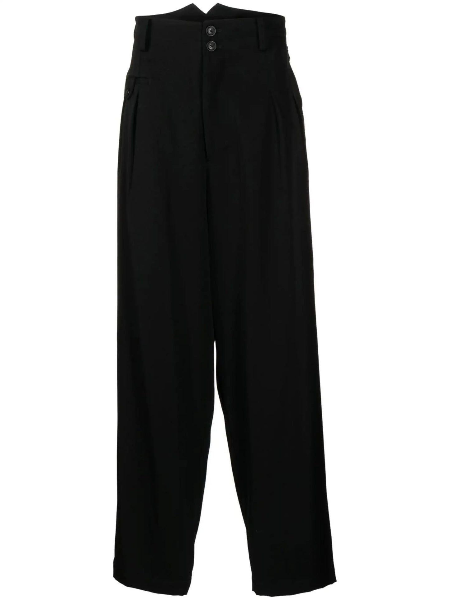 straight leg wool pants by yohji yamamoto - bottegalusso: premier destination for modern luxury menswear