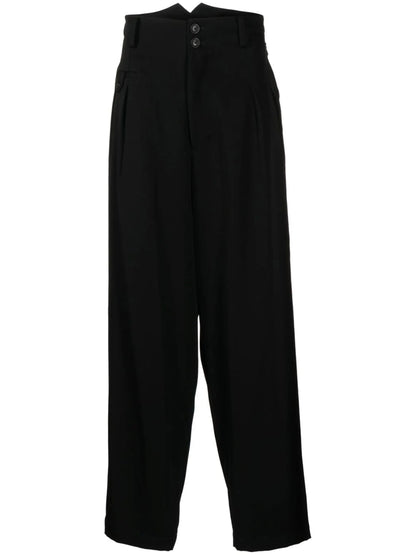 Straight Leg Wool Pants by Yohji Yamamoto - bottegalusso: Premier Destination for Modern Luxury Menswear