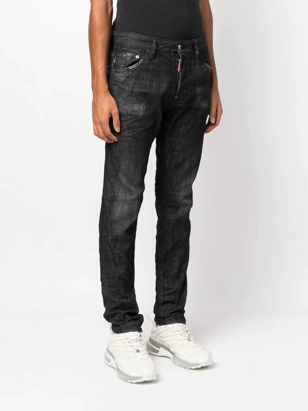 tapered slim cut jeans by dsquared2 - bottegalusso: premier destination for modern luxury menswear