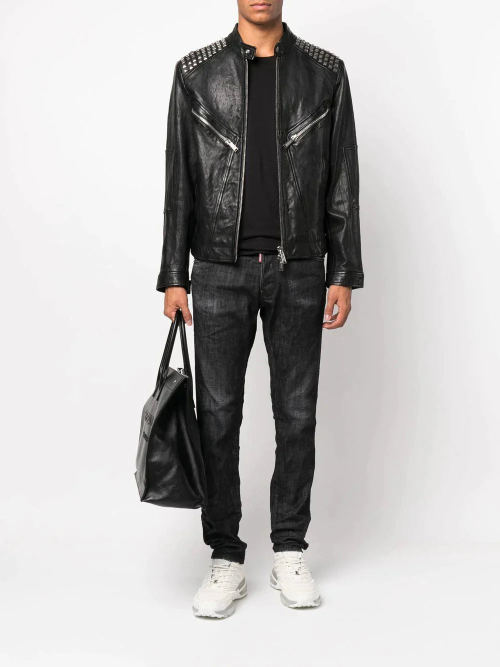 tapered slim cut jeans by dsquared2 - bottegalusso: premier destination for modern luxury menswear