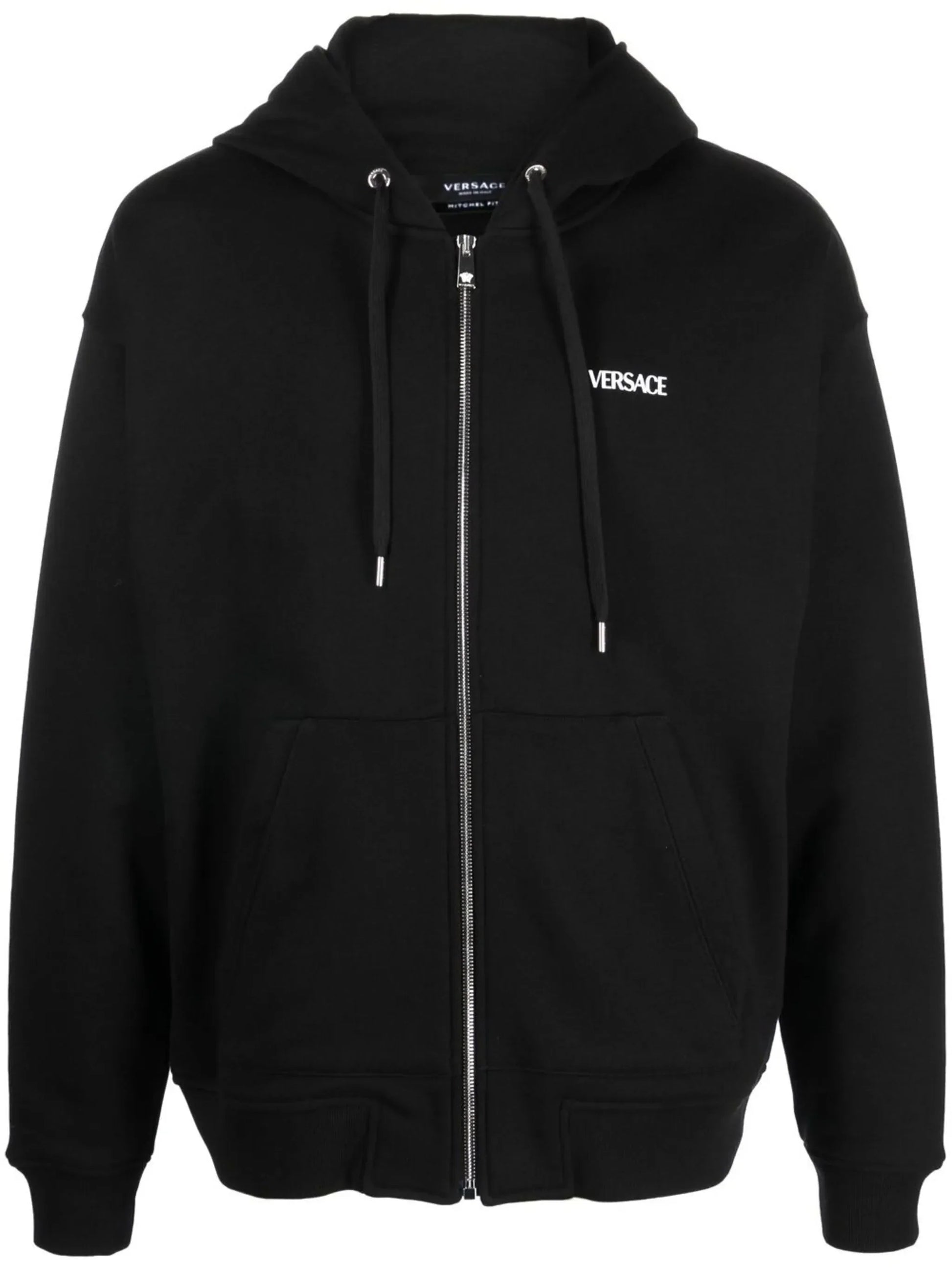 Logo Print Zip Fastening Hoodie by Versace - bottegalusso: Premier Destination for Modern Luxury Menswear