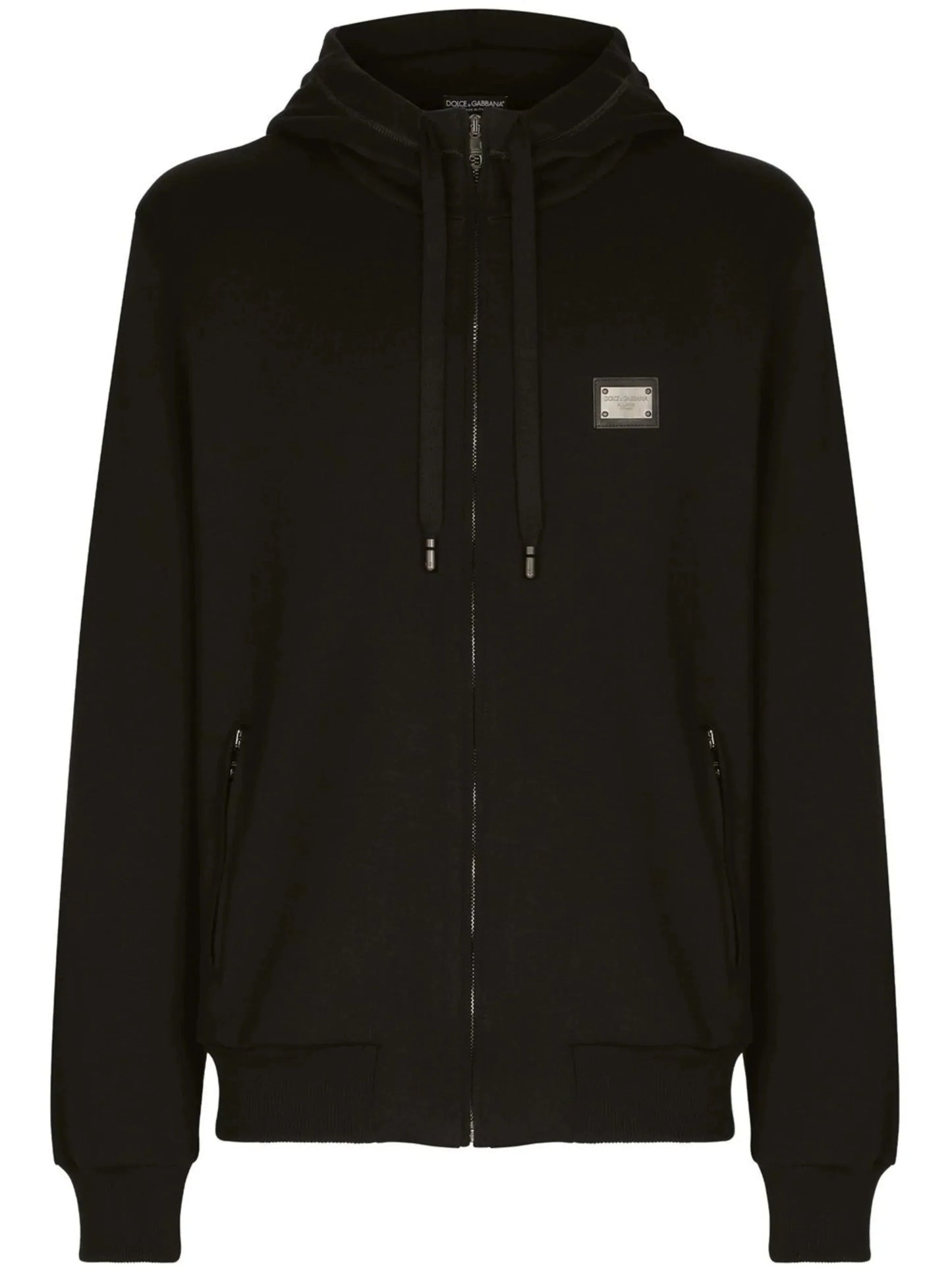 logo tag zip up hoodie by dolce & gabbana - bottegalusso: premier destination for modern luxury menswear