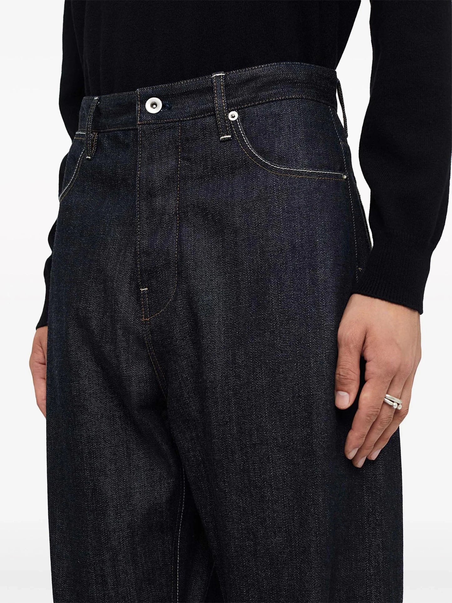 loose cut five pocket jeans by jil sander - bottegalusso: premier destination for modern luxury menswear