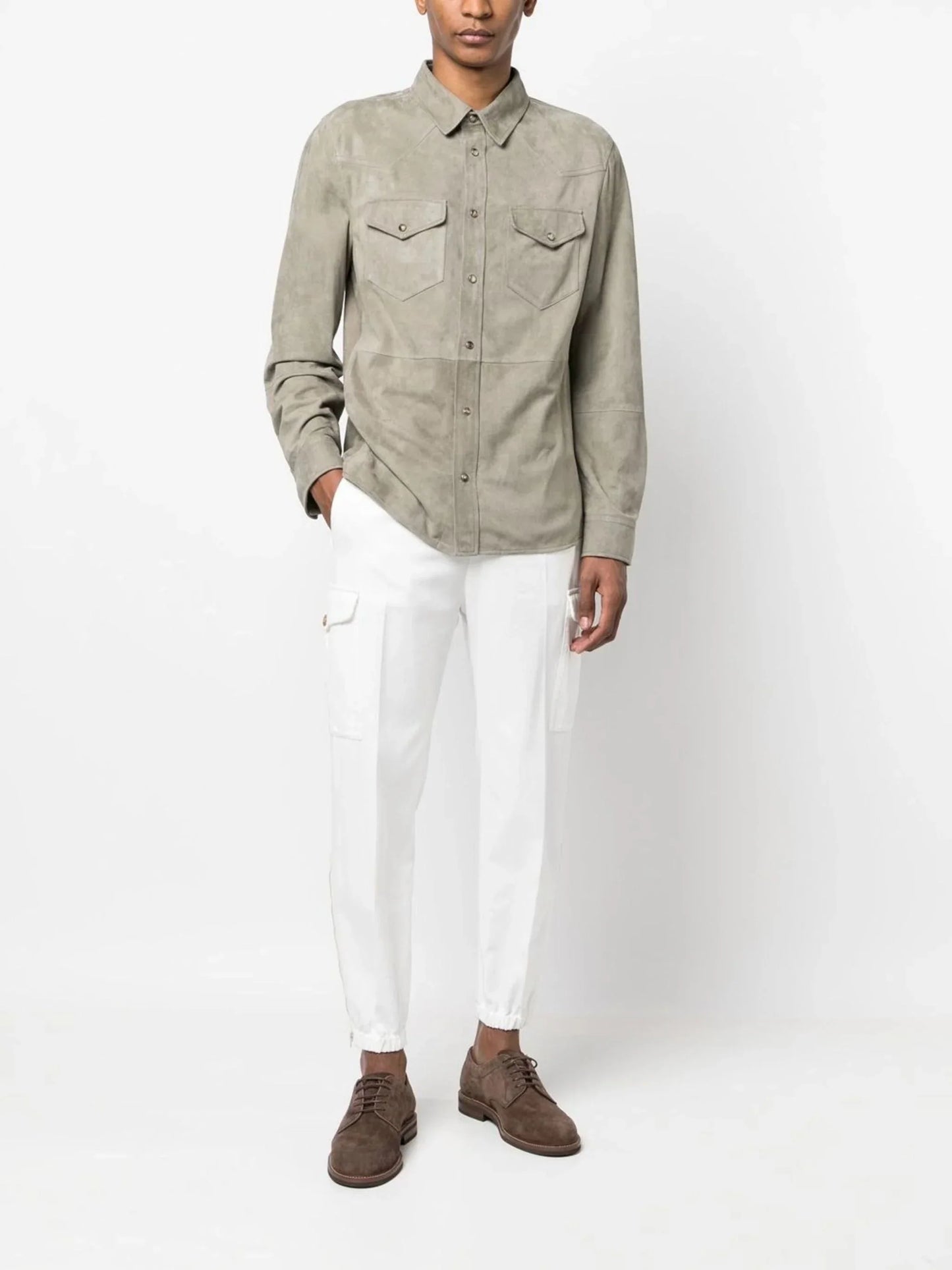 tapered cargo pants by brunello cucinelli - bottegalusso: premier destination for modern luxury menswear